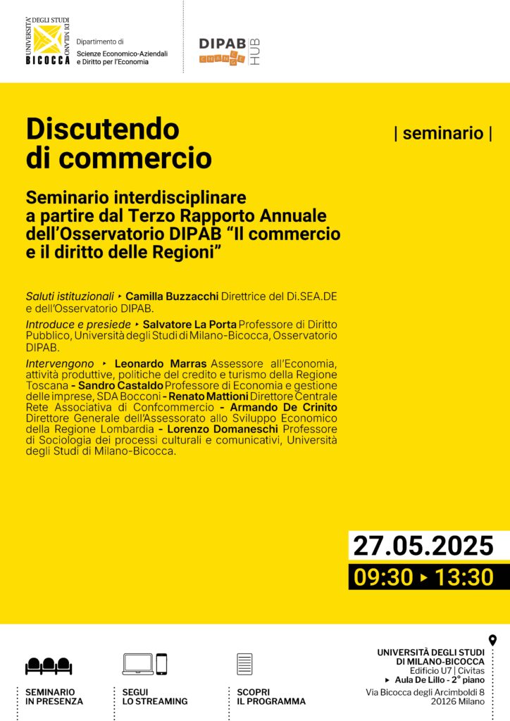 Discutendo di commercio 27 maggio 2025